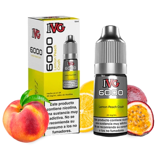 Lemon Peach Crush 10ml | 6000 Salt | IVG