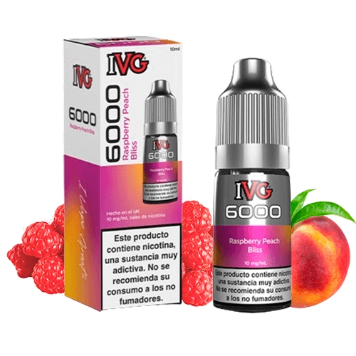 Raspberry Peach Bliss 10ml | 6000 Salt | IVG